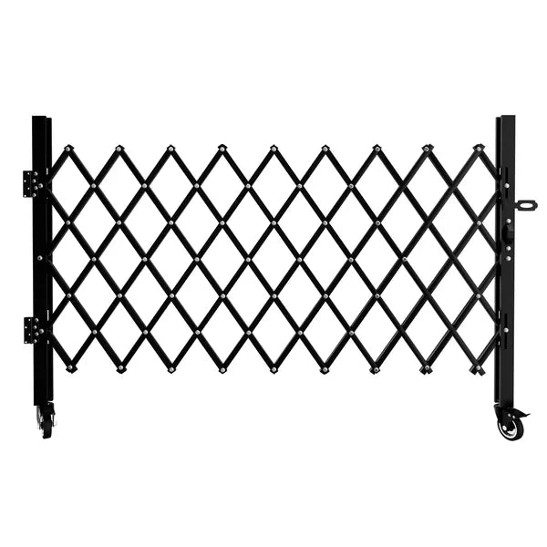 Foldable Security Gate, Expandable Safety Barrier With 360' Swivel Casters Lockable Design, Portable Mobile Rolling...