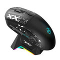 HXSJ T90PRO Tri-mode Wireless Gaming Mouse with RGB Charging Dock 12000DPI 86g Lightweight Mute Ergonomics Gamer Mice for Desktop Laptop Computer