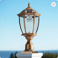 20 Golden Solar Powered LED Outdoor Lantern, Vintage Garden Light With Elegant Glass Design For Pathways, Yards, And...