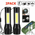 Mini Flashlight LED COB Torch Rechargeable High Lumens Zoomable Adjustable Focus Camping Light 3 Modes For Outdoor...