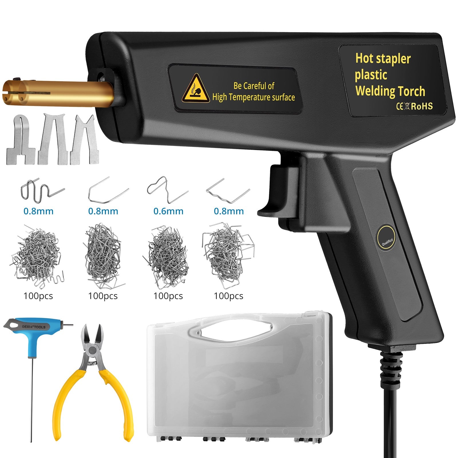 Hot Stapler Handle Plastic Welder Car Bumper Repair Kit With 400 Staples UK Plug
