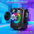 1Pc Portable Wireless Party Speaker With LED Light 2 Wireless Mics Remote Control TWS Music Accompany Mic. Priority...