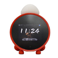 AI CLOCK AICK1 Smart AI Alarm Clock 2.8 Inch Screen AI Voice Assistant Multi-Language Support Pomodoro Timer Colorful Ambient Light Fun MushroomHead Design