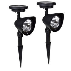 2pcs 4LED Spotlight Lawn Solar Spotlight 600mAh Lithium Battery Outdoor Solar Power Lamp with Automatic On Off Sensor Waterproof Garden Lamp