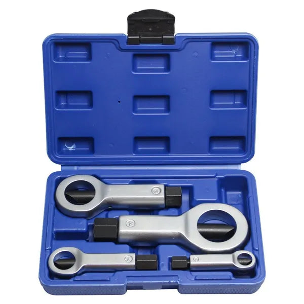 Tools 4pcs Heavy-Duty Nut Splitter Set - Multifunctional Metal Tool For Removing Broken, Damaged, And Corroded...