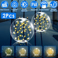 2Pcs Floating Pool Lights 14in Solar Powered Pool Balls IP68 Waterproof Inflatable Pool Decoration Lights With...