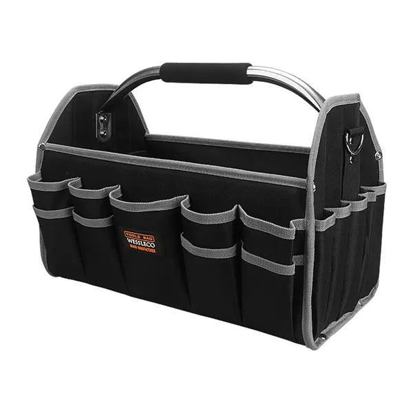 16 Inch Heavy Duty Electrician's Tool Bag Large Capacity Woodworking Handbag Toolbag Open Top Softsided Storage...