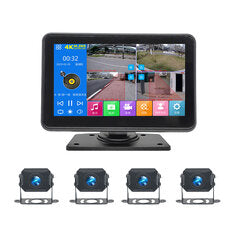 Samaeye 24V 7 Inch Truck DVR System 4 Channel 1080P AHD Camera BSD Blind Spot Detection MP5 Player Loop Recording Monitor For Truck RV Bus