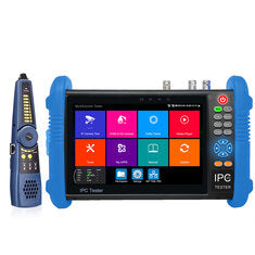 IPC9800CMADHSPro CCTV Tester 7 Inch All-in-one 8K H.265 Camera Testing 8MP CVI/TVI/AHD/EX-SDI HDM 4K Dual Gigabit Ethernet PoE Wi-Fi Analyzer