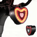 WEST BIKING Heart Bicycle Taillight Brake Sensing Smart Start/Stop Memory Waterproof Bike Rear Light for MTB Night Riding Safety