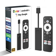Dcolor GD1 Google Certified Android 11 TV Stick with bluetooth Voice Remote S905Y4 AV1 2GB RAM 16GB ROM 2.4G+5G Dual WiFi+BT5.0 Smart Android TV Box