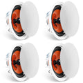 4 PCs 8 Inch In Ceiling Speakers, 100-Watts, Flush Mount Ceiling & In-Wall Speakers System With 8ΩImpedance 89dB...