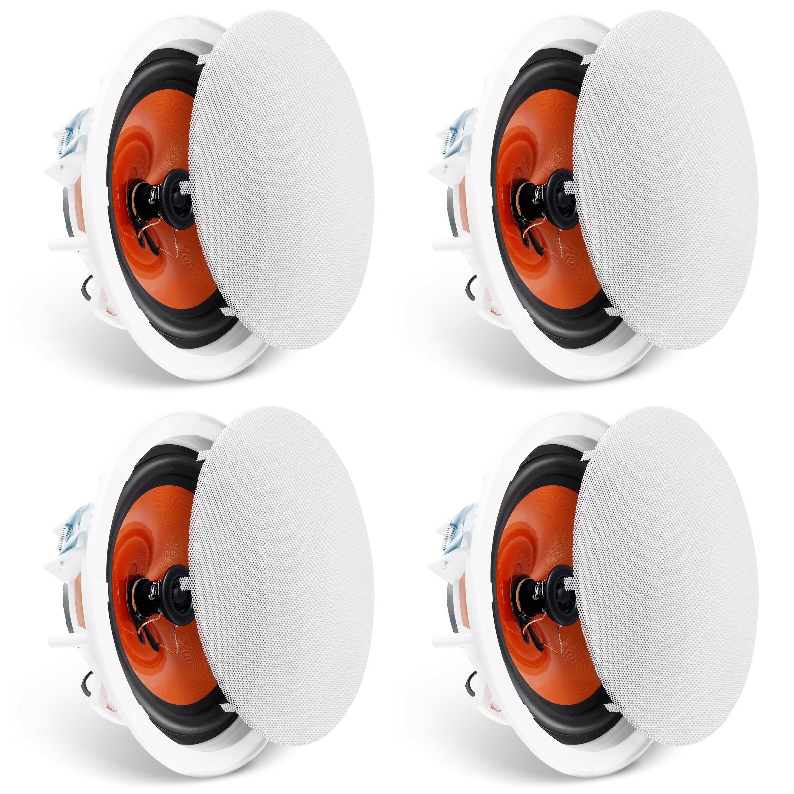 4 PCs 8 Inch In Ceiling Speakers, 100-Watts, Flush Mount Ceiling & In-Wall Speakers System With 8ΩImpedance 89dB...
