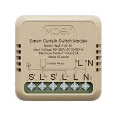 MOES WM-108-M WiFi Tuya Smart Curtain Switch Module 90-250V AC App Remote Motor Steering Calibration Smart Home Automation Voice Control with Alexa Google Assistant
