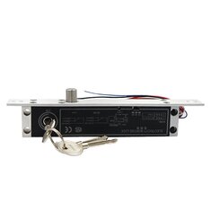 12V Electric Drop Bolt Lock Fail Secure Magnetic Deadbolt Door Lock with Time Delay Key Cylinder for Access Control Systems