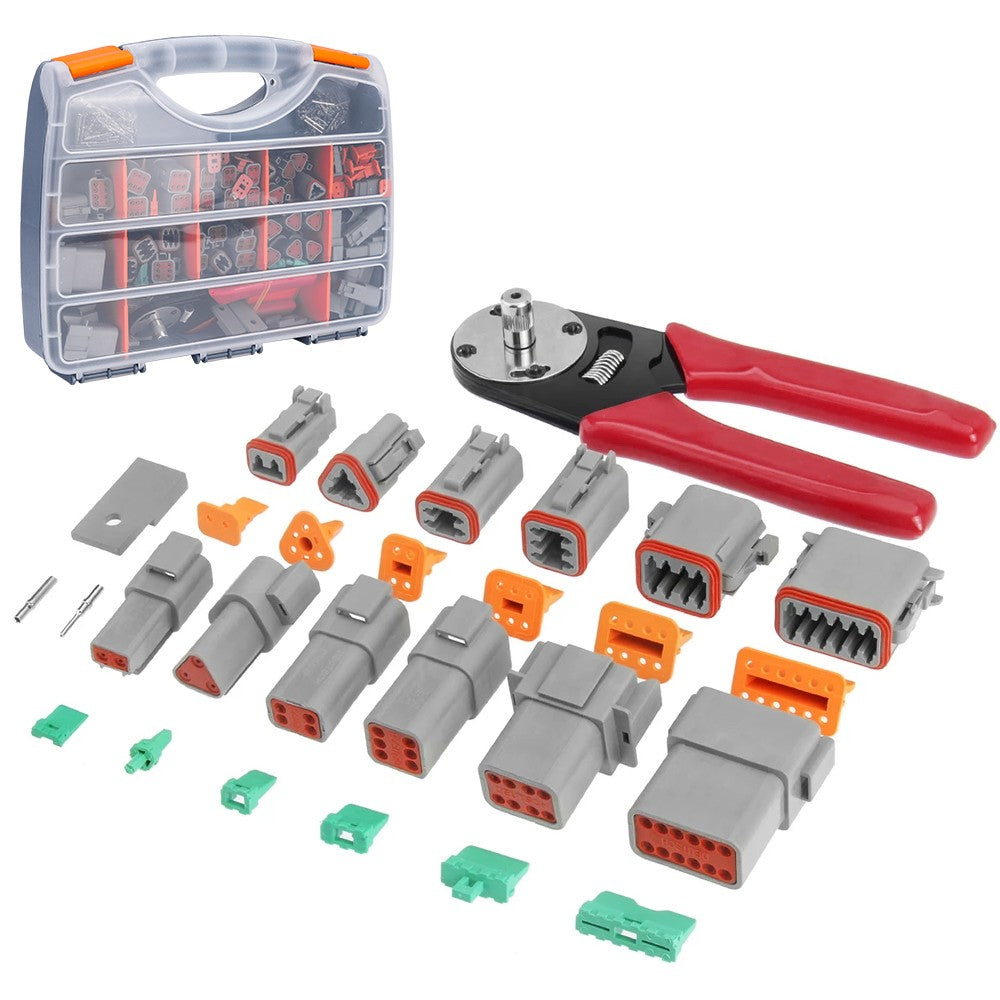 1500PC Deutsch DT Connector Plug Kit With Genuine Deutsch Crimp Tool Auto Marine