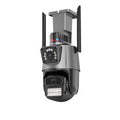 3MP+3MP Dual Lens Wifi Camera Outdoor Dual-Screen AI Auto Tracking PTZ IR Color Night Vision Onvif 2-Way Audio Surveillance Camera iCSee