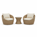 Ergonomisches Rattan-Gartenmöbel-Set für zwei