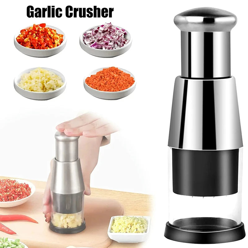 Multi-Küchenschneider – Knoblauchpresse, Zwiebel- & Gemüseschneider