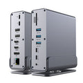 Bakeey HD-175 16-in-1 Type-C Vertical Hub Docking Station with USB 3.1/3.0/2.0 4K HD/DP 100W PD SD/TF RJ45 Ethernet for Phone Tablet MacBook Pro
