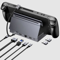 UGREEN 9-in-1 Steam Deck Docking Station PD100W 4K@120Hz RJ45 10Gbps SD3.0 for Steam Deck Rog Ally X Legion Go Foldable Stand