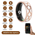 Smart Ring Health Tracker Fitness Sleep Stress HRV Tracker With Charging Case Magnetic Charging Cable For Women &...