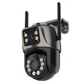 6MP HD Dual Lens Wifi IP Camera PTZ Outdoor AI Tracking Two Way Audio Night Vision Full Color Camera for Home Security P2P iCSee EU Plug
