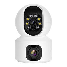 Hiseeu FH3C 2MP+2MP 1080P WiFi Baby Monitor PTZ 4MP Dual Lens  Dual Screen Camera Indoor AI Tracking Motion Detection Video Surveillance Cameras Security Smart Home Alexa