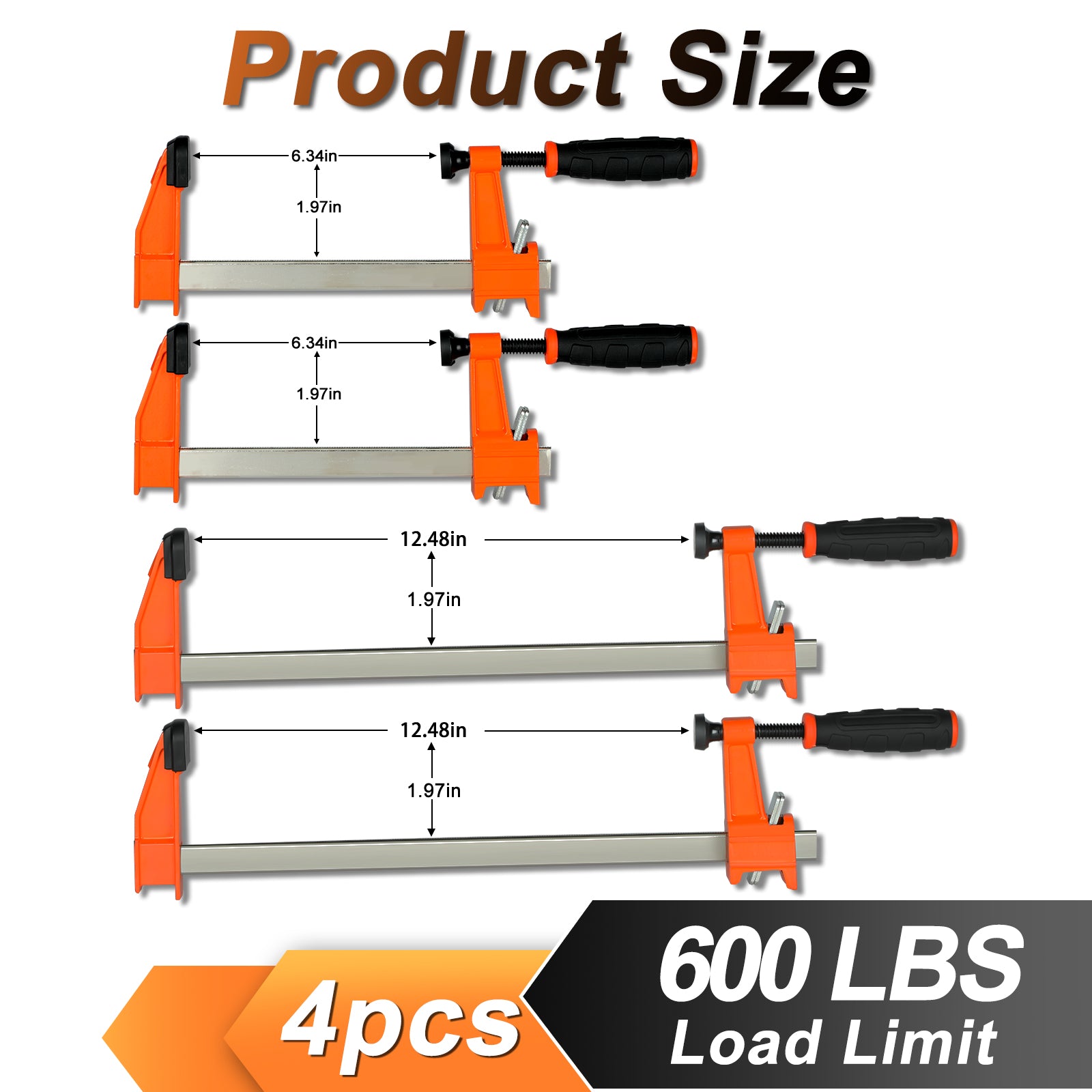 4PCS, F-clamp