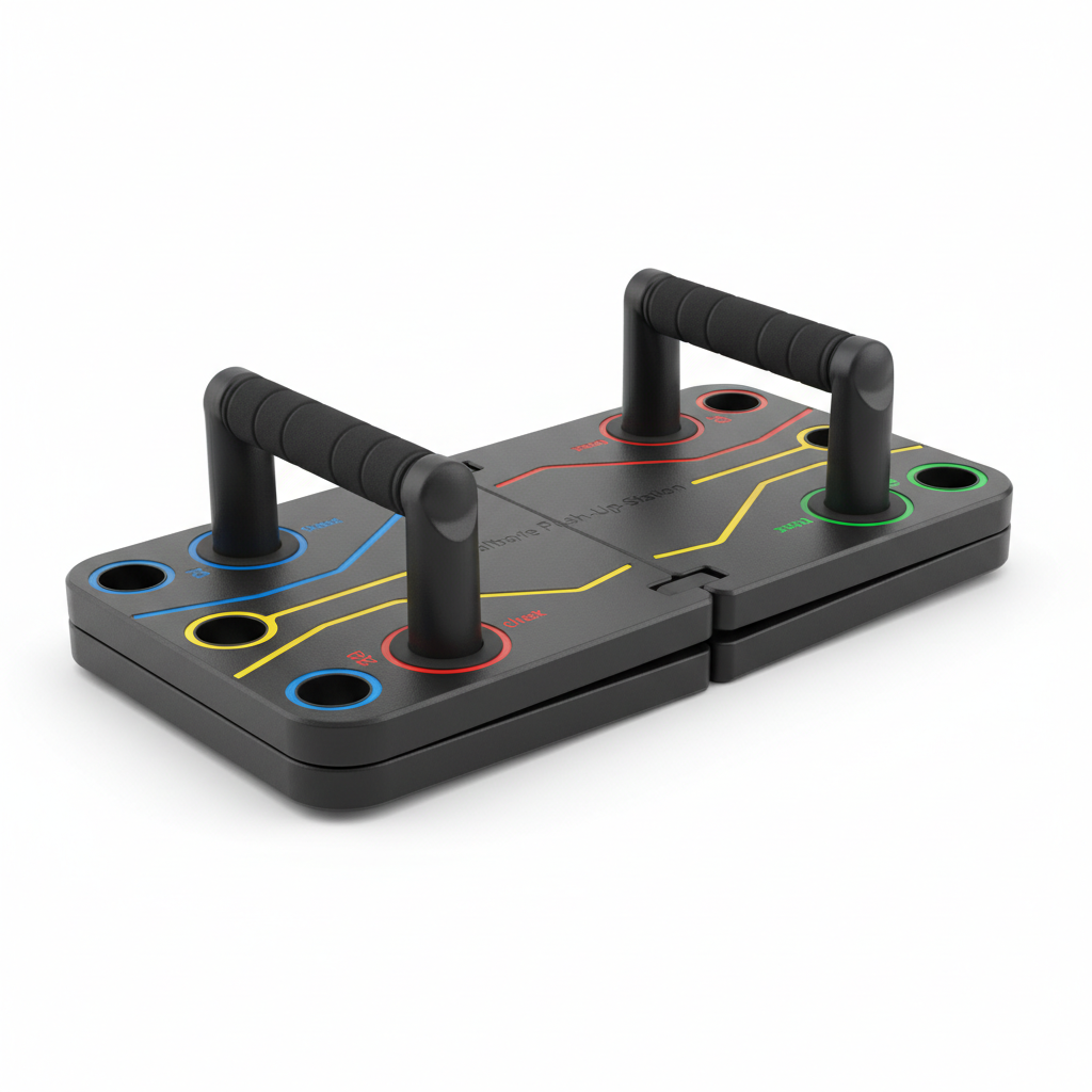 Faltbare Push-Up-Station mit integrierten Griffen