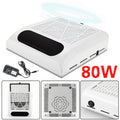 80W Nail Dust Collector Machine Nail Vacuum Dust Extractor Suction Fan UK Plug