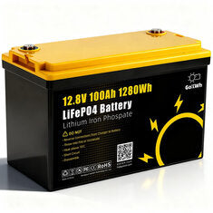 Gokwh 12V 100AH LiFePO4 Lithium Battery 1280Wh Energy Storage Box Battery Series Built-in BMS