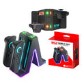 For Switch 2 4-in-1 Charging Station with RGB Light Controller Charger Dock for Nintendo Joy Con Charging Hub with LED Indicator HBS-2849
