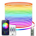 Elfeland 1~5m RGB LED Neon Light Strip USB 5V Music Sync IP65 Waterproof DIY Decorative Lighting for Indoor Outdoor Party Room Decor