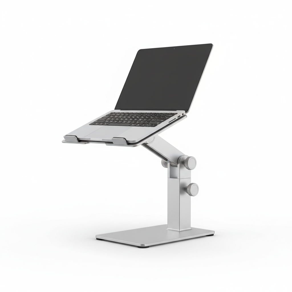 Höhenverstellbarer Ergonomie-Laptopständer 'Vertikalblick Pro'