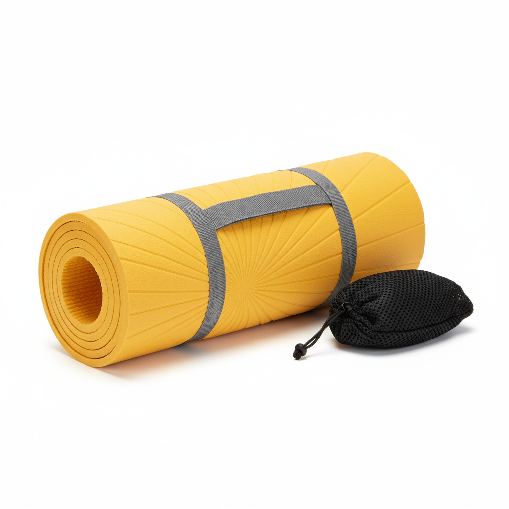 Kompakte Outdoor Yoga Matte 'Sonnenstrahl'