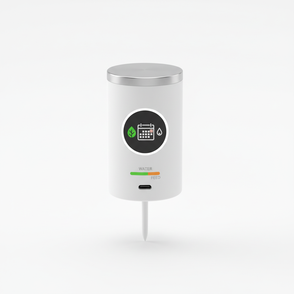 Kompakter Indoor-Pflanzensensor mit integriertem Kalender