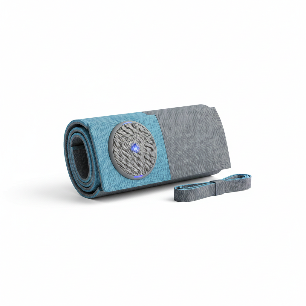 Leichtes, faltbares Yogamatten-Set mit integrierter Bluetooth-Lautsprecher