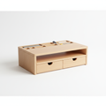 Lumina Wood Monitorständer mit Schubladen