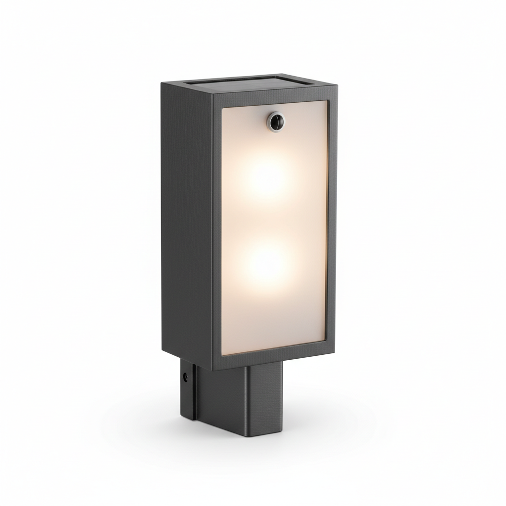 Moderne LED Solar-Außenleuchte mit Dämmerungssensor
