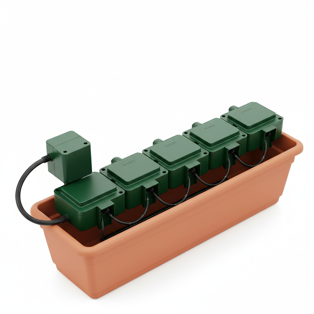 Modulares Bewässerungssystem für Balkonkästen