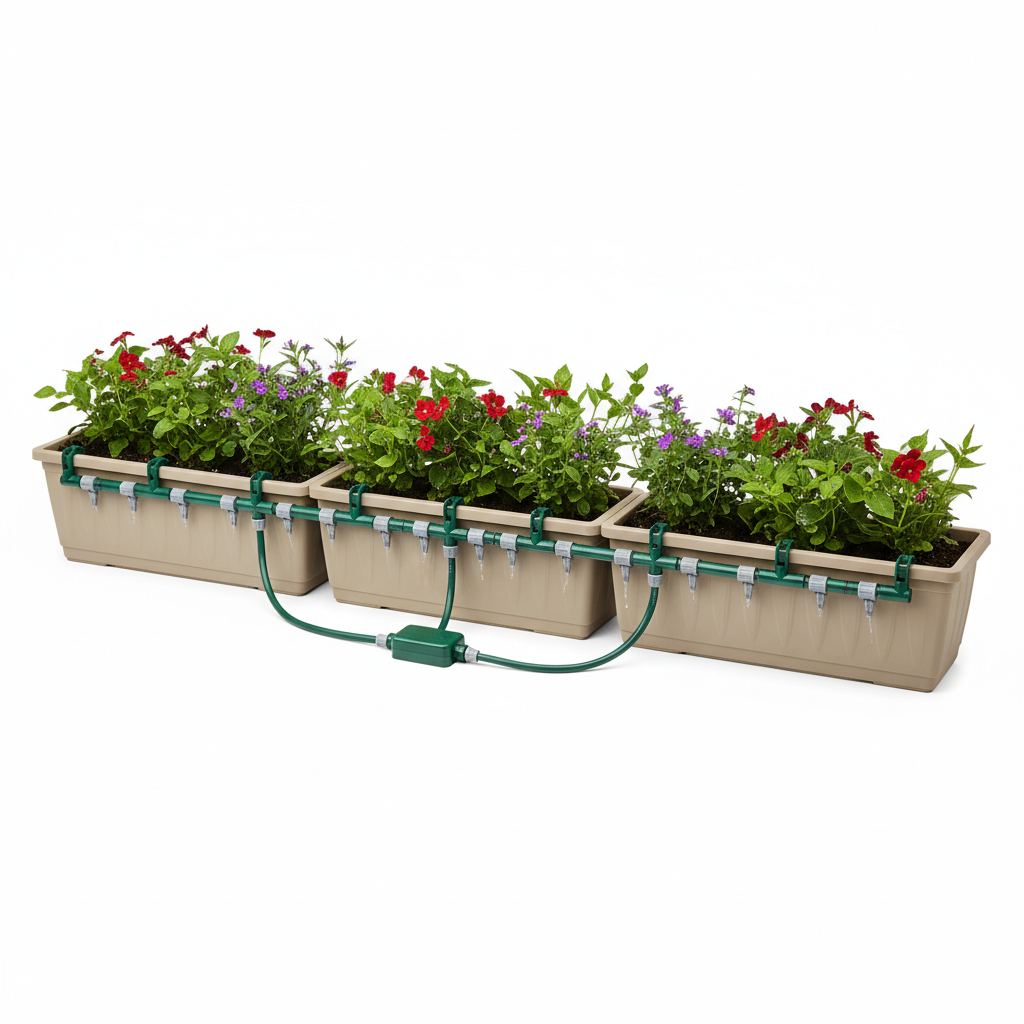 Modulares Bewässerungssystem für Balkonkästen