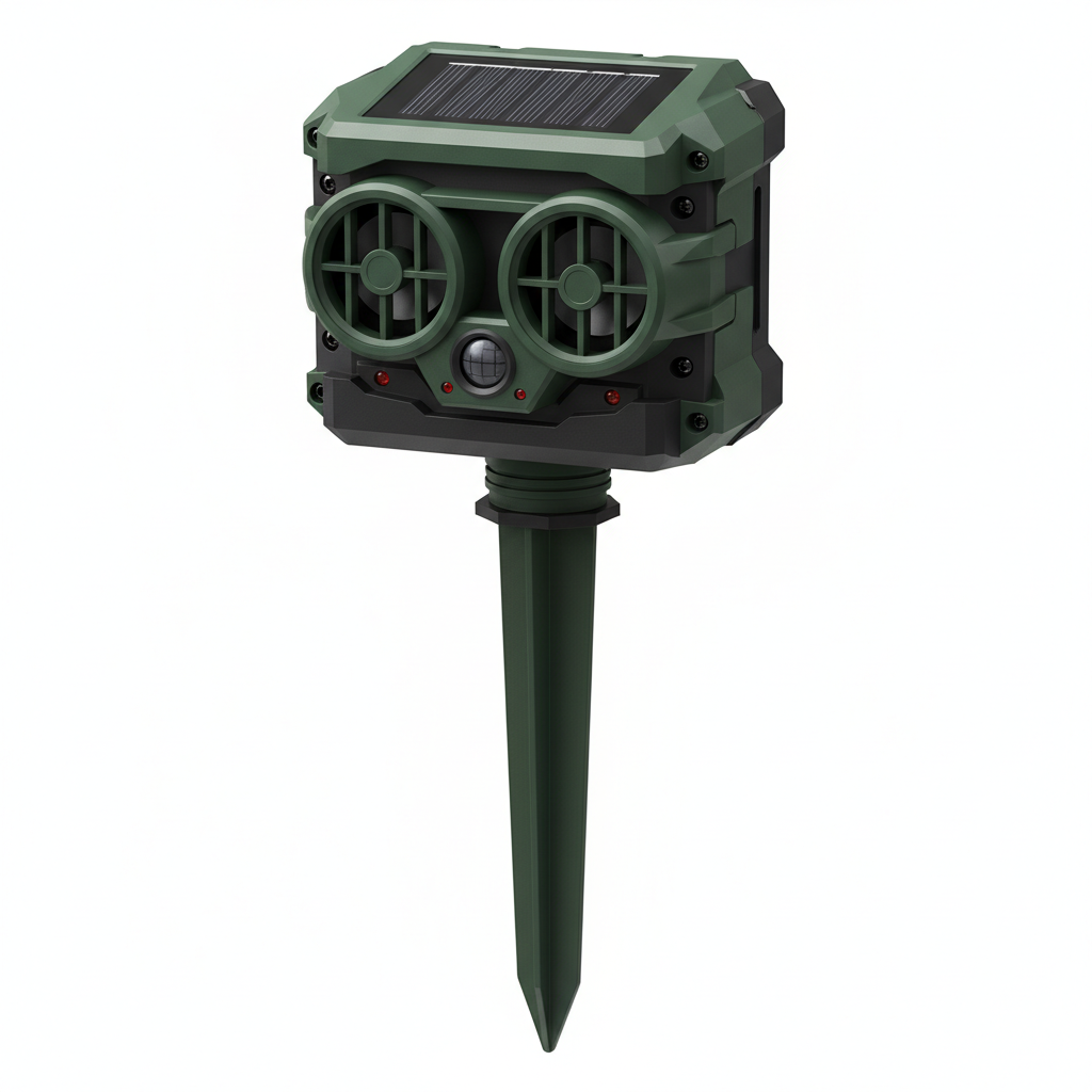 Robustes Solar-Tierabwehrgerät mit Ultraschall für den Garten