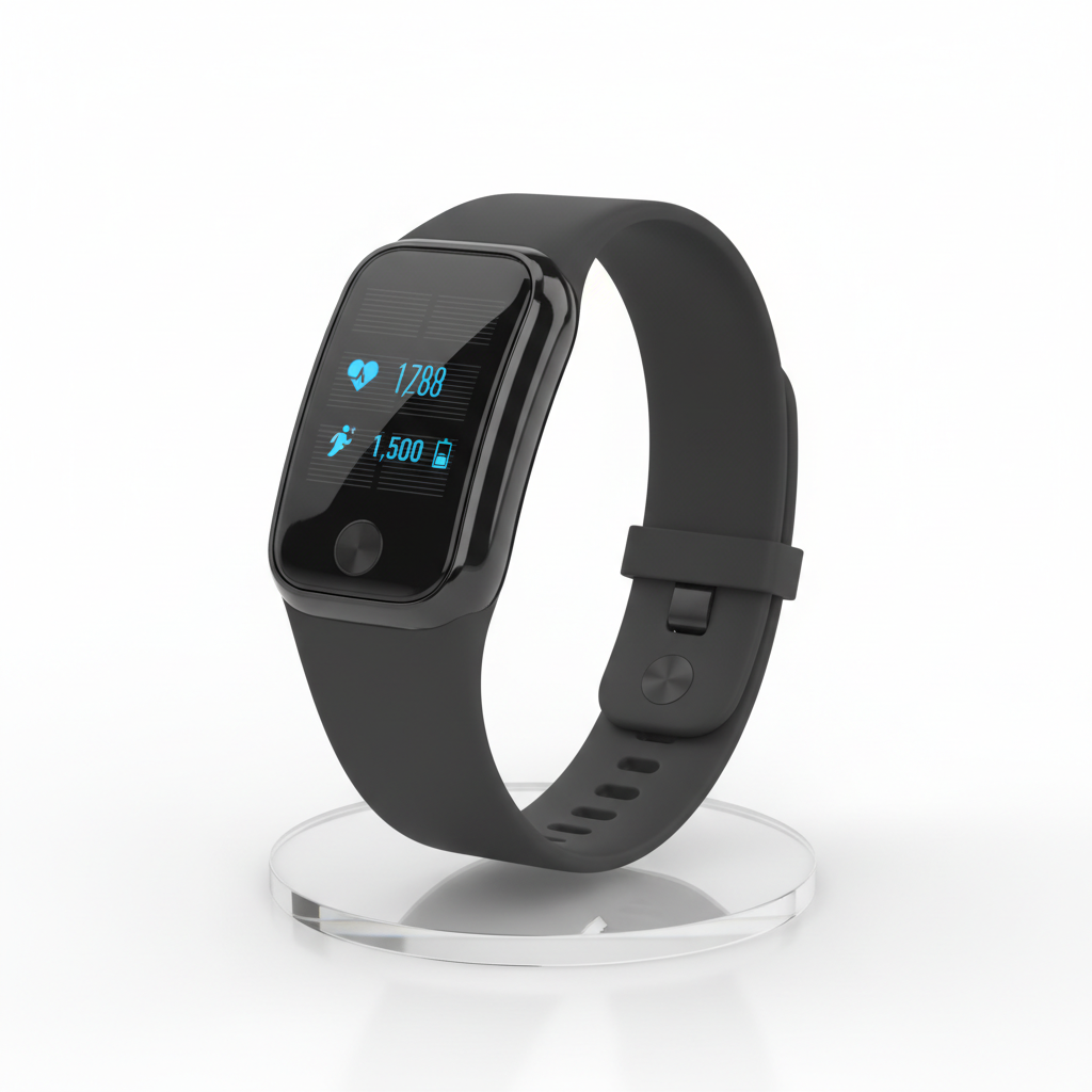 Smart-Fitness-Armband mit integriertem Solarmodul