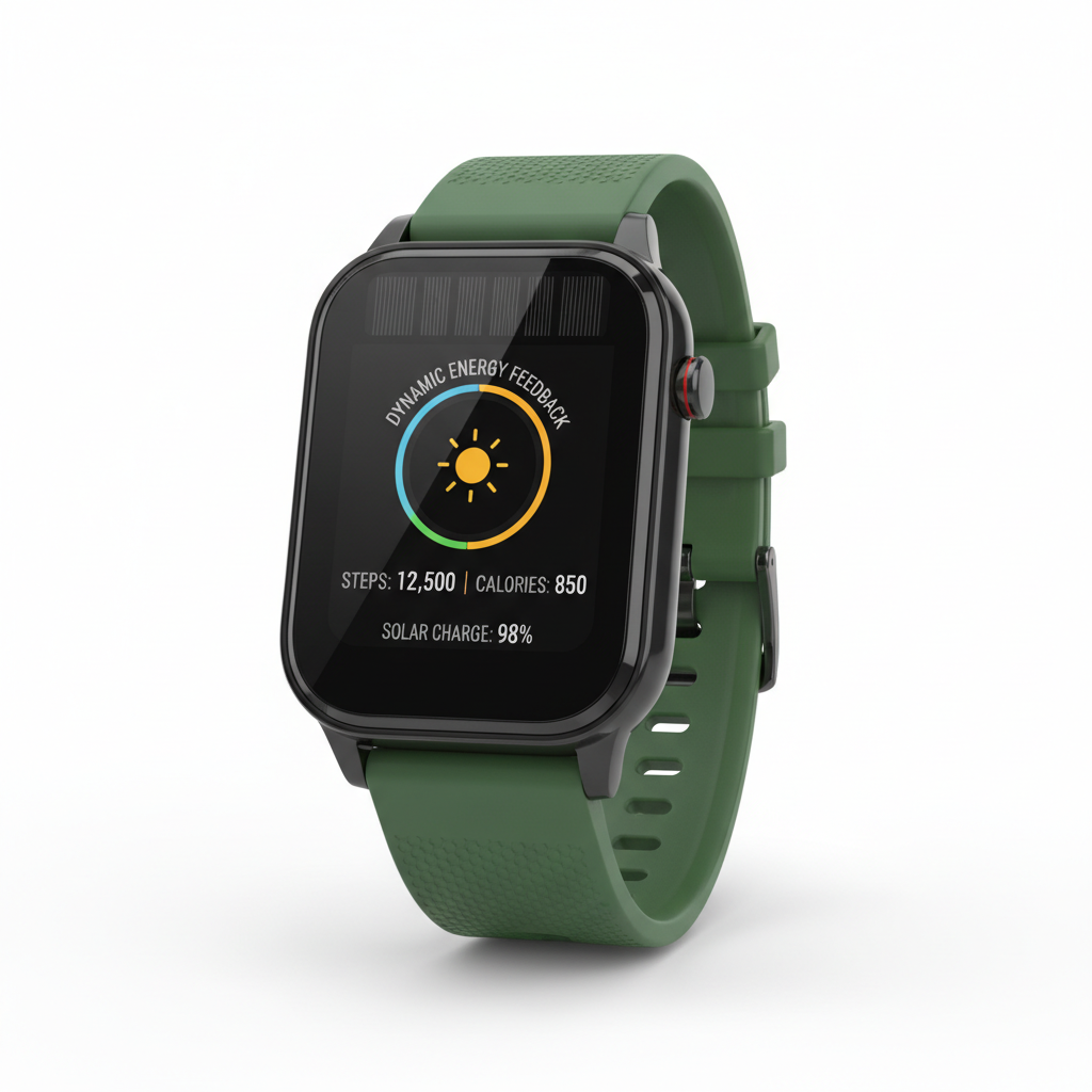 SolaraFit Pro - Solar-Powered Fitness Tracker mit dynamischem Energie-Feedback